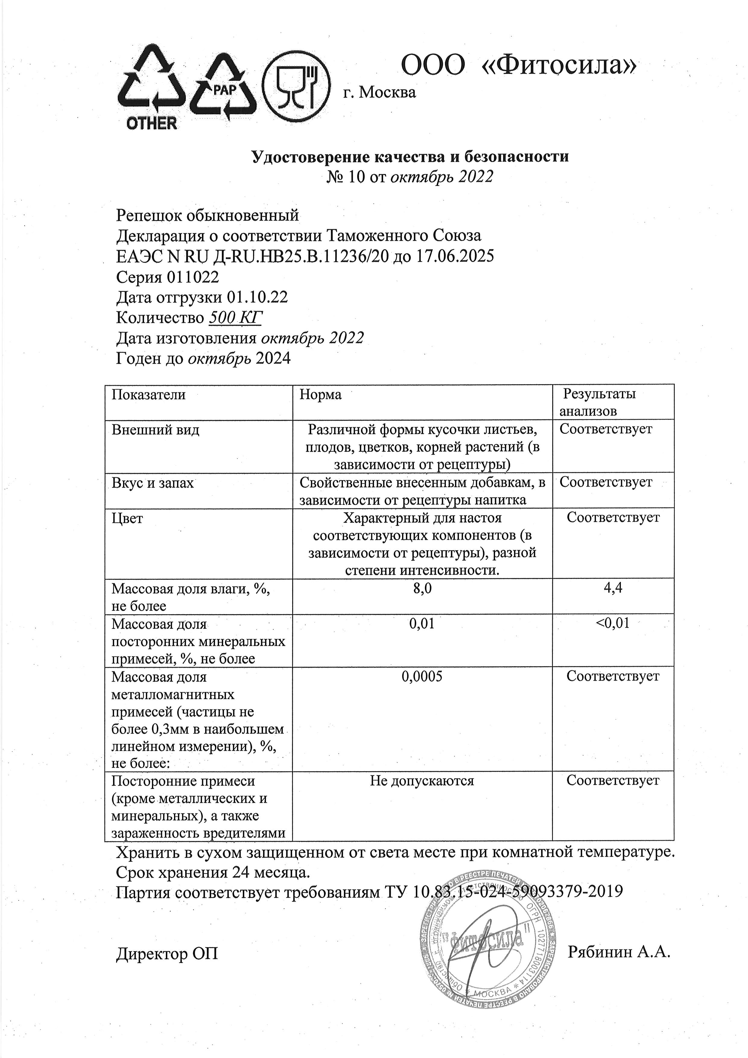 Паспорт №011022